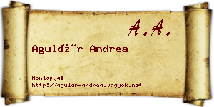 Agulár Andrea névjegykártya