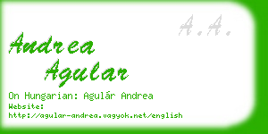 andrea agular business card